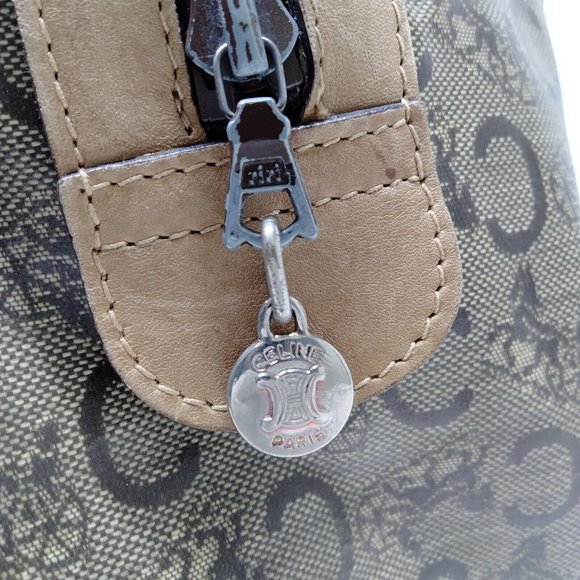 106111E V Celine Satchel Bag Brown PVC. A - Picture 8 of 10